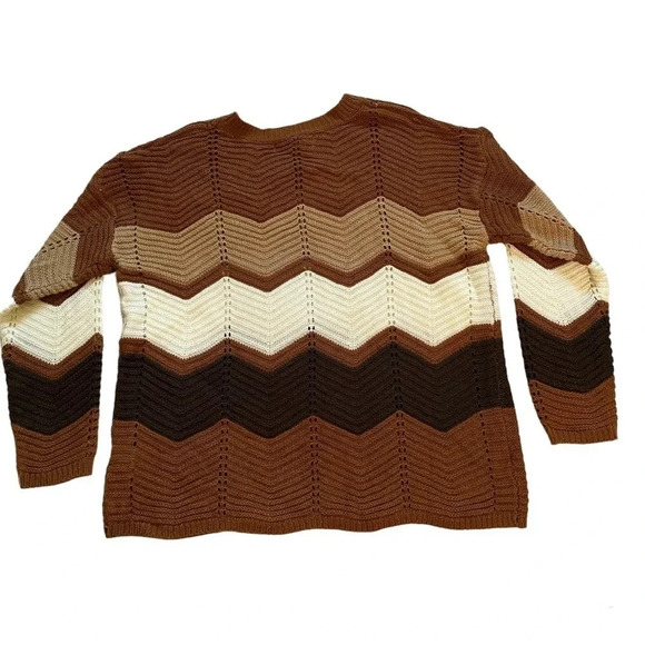 Love Change Italy Chevron Knit‎ Retro Style Sweater 1X - Picture 2 of 7